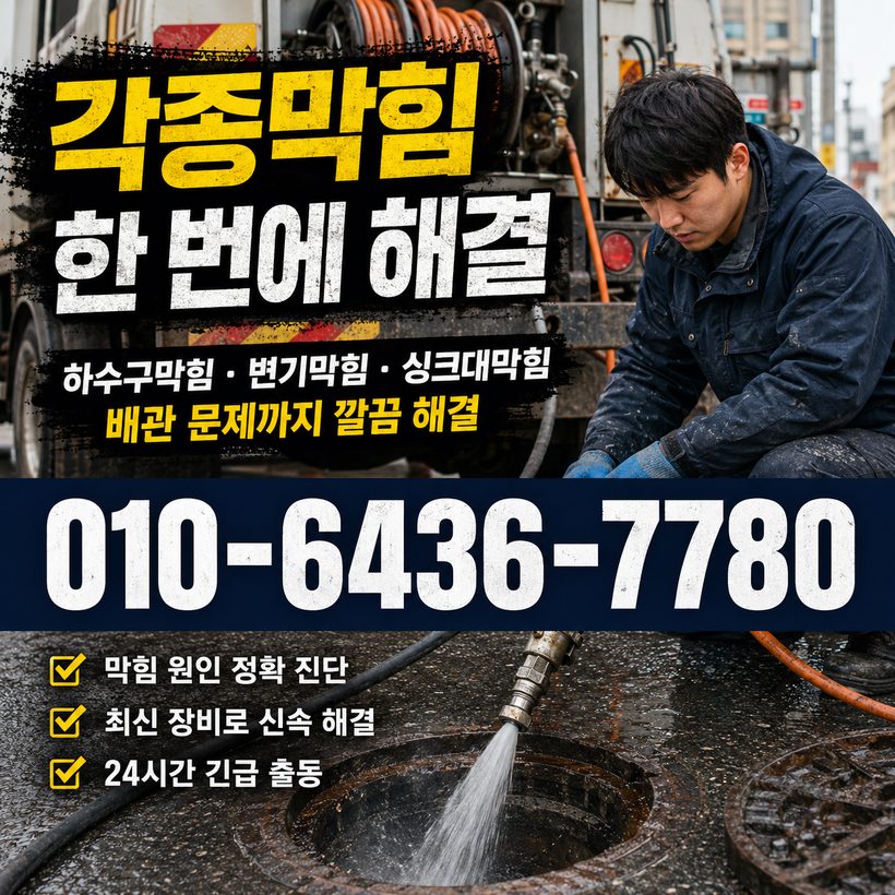 도평동 하수구막힘 빠른출동 2