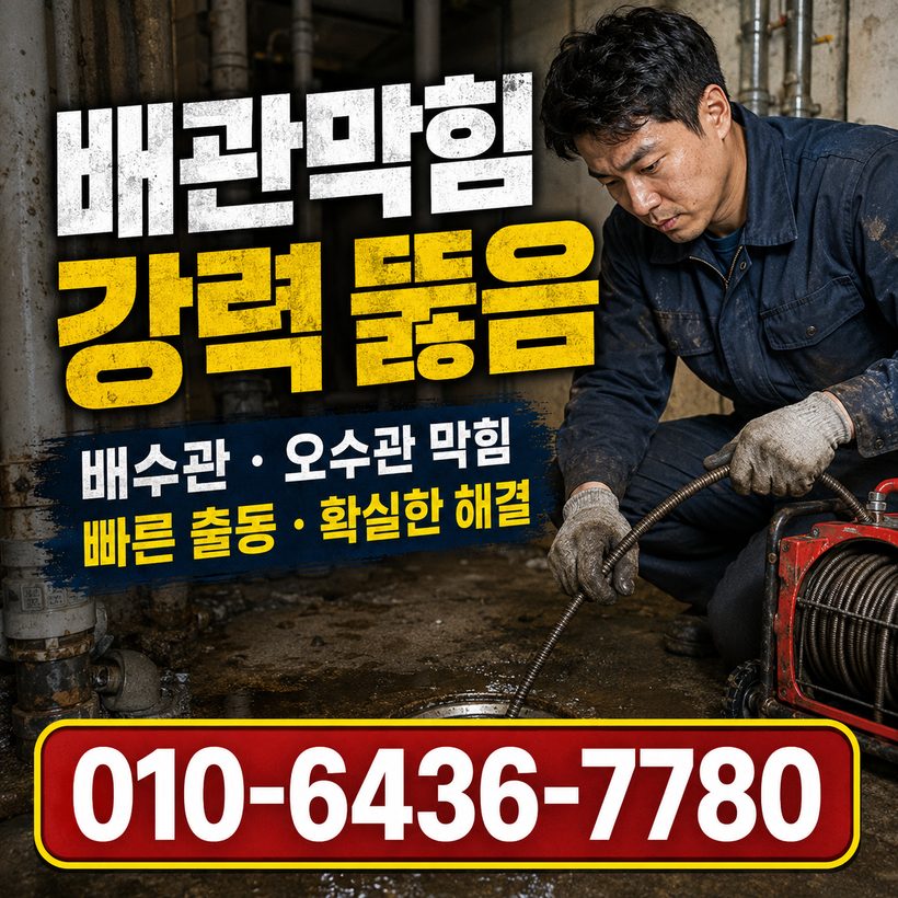 학장동 지역 배관막힘 관련 이미지
