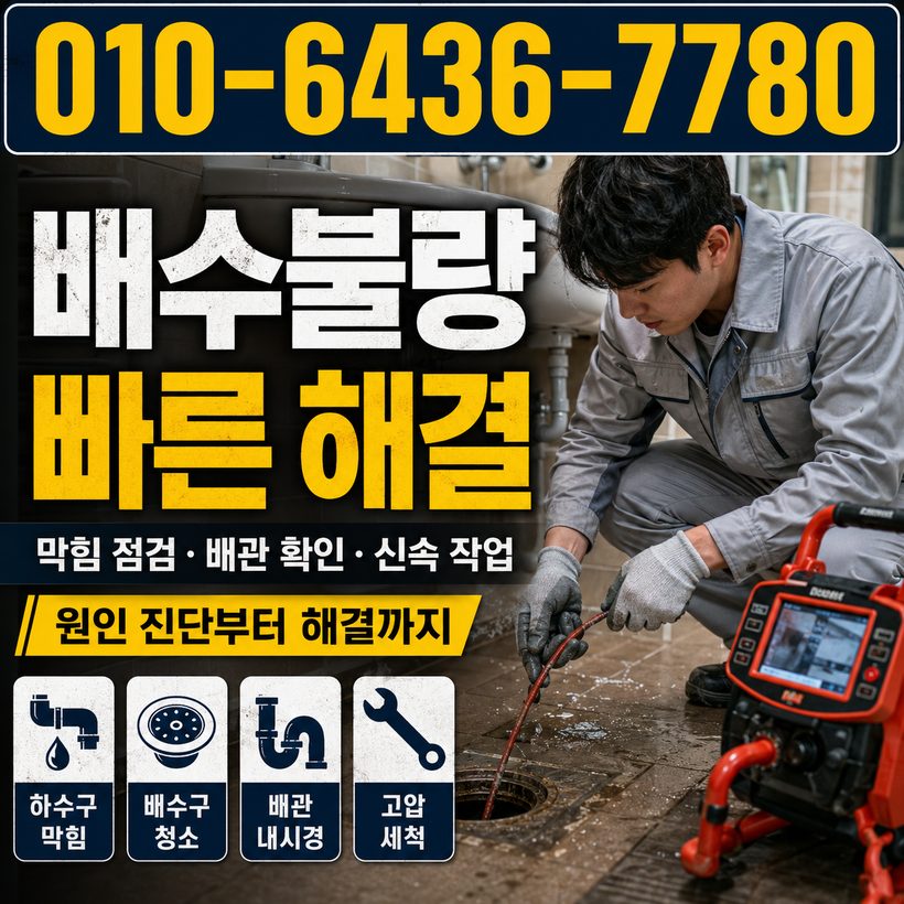 덕천동 하수구막힘 빠른출동 4