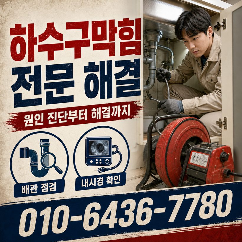 신천동 지역 배관막힘 관련 이미지