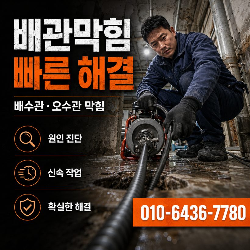 지저동 지역 세면대막힘 관련 이미지